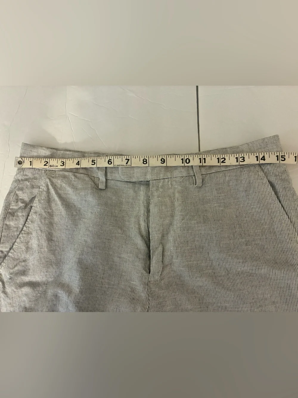 J Crew Men Pants Micro Stripe Linen Blend Bowery 29x32 Luxury Old Money Preppy